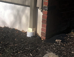Underground PVC Pipes Connected to Gutter Downspouts